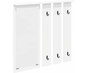 vidaXL Percha de pared para ropa, soporte de pared, blanco, material de madera