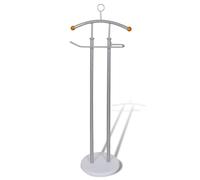 vidaXL Percha de Pie para Abrigos Metal Plateado Perchero Soporte de Ropa