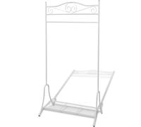 vidaXL Perchero de Ropa Burro – Estructura de Acero Blanco, Decorativo y Práctico