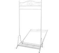 vidaXL PERCHERO BURRO DE ROPA DE ACERO BLANCO