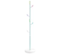 vidaXL Perchero, Colgador de Prendas, Soporte para Ropa, Perchero de Abrigos para Recibidor, Hierro con Recubrimiento en Polvo Azul