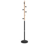 vidaXL Perchero, Colgador de Prendas, Soporte para Ropa, Perchero de Abrigos para Recibidor, Hierro con Recubrimiento en Polvo Negro