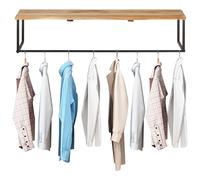 vidaXL Perchero con borde natural madera maciza de acacia 100x35x22 cm