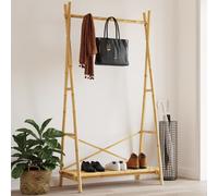 vidaXL Perchero con estante bambú 102x50x190 cm