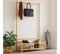 vidaXL Perchero con estantes bambú 103x40x183 cm
