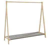 vidaXL Perchero con estantes bambú 106x34x102 cm