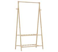 vidaXL Perchero con estantes bambú 96x45,5x150,5 cm