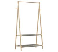 vidaXL Perchero con estantes bambú 96x45,5x150,5 cm, Perchero para Colgar Ropa, Perchero con Estante, Perchero de bambú, Perchero con Estante