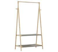 vidaXL Perchero con estantes bambú 96x45,5x150,5 cm, Perchero para Colgar Ropa, Perchero con Estante, Perchero de bambú, Perchero con Estante