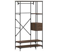vidaXL Perchero con estantes madera de ingeniería 97 x 40 x 180 cm Marrón Roble
