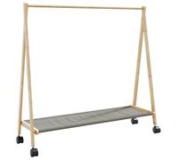 vidaXL Perchero con estantes y Ruedas 106x34x106,5 cm bambú