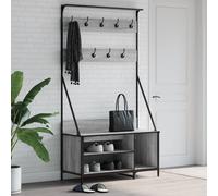 vidaXL Perchero con zapatero gris Sonoma 100x41x184 cm