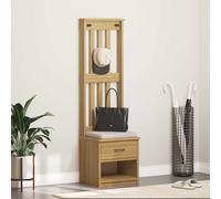 vidaXL Perchero de entrada SANDNES 45x40x159,5cm madera maciza de pino