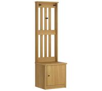 vidaXL Perchero de entrada SANDNES Madera maciza de pino 45x40x159,5 cm con banco y zapatero