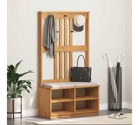 vidaXL Perchero de entrada SANDNES madera maciza de pino 87x40x159,5cm