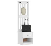 vidaXL Perchero de entrada SANDNES madera pino blanco 45x40x159,5 cm