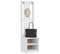 vidaXL Perchero de entrada SANDNES madera pino blanco 45x40x159,5 cm