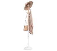 vidaXL Perchero de hierro con recubrimiento en polvo blanco 177 cm