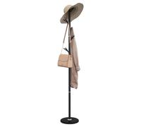vidaXL Perchero de hierro con recubrimiento en polvo negro 175 cm