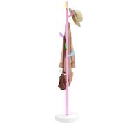 vidaXL Perchero, Colgador de Prendas, Soporte para Ropa, Perchero de Abrigos para Recibidor, Hierro con Recubrimiento en Polvo Rosa