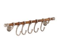 vidaXL Perchero de pared aluminio 75x15 cm