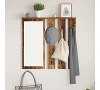 vidaXL Perchero de pared con estante Madera vieja 84 x 10 x 80 cm