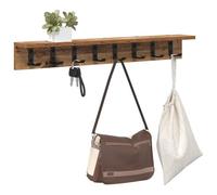 vidaXL Perchero de Pared Madera Vieja 80 x 10,5 x 10,5 cm, Organización de Pasillo, Estante Moderno, Ganchos de Pared, Organizador Que Ahorra Espacio, Estante Funcional