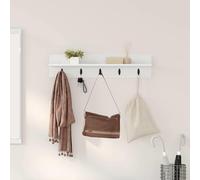 vidaXL Perchero de Pared 80 x 10,5 x 18 cm Madera de ingeniería, Estante de Pared Elegante, Organizador Moderno de Abrigos, Estante Minimalista para la Entrada, Colgador Funcional