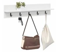 vidaXL Perchero de pared 80 x 10,5 x 18 cm – Madera de ingeniería, organizador moderno de abrigos