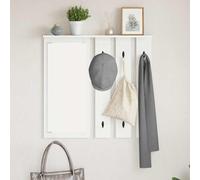 vidaXL Percha de pared para ropa, soporte de pared, blanco, material de madera