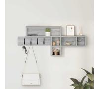 vidaXL Mesa de noche de pared, soporte para montaje en pared, color gris Sonoma