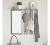 vidaXL Perchero de pared, soporte para ropa, color gris Sonoma