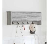 vidaXL Mesa de noche de pared, soporte para montaje en pared, color gris Sonoma