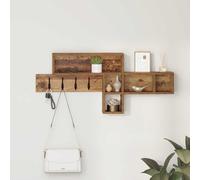 vidaXL Perchero de pared Montada en la pared Madera vieja