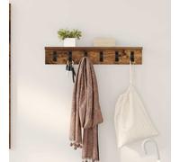 vidaXL Perchero de pared Montada en la pared Roble ahumado