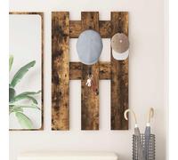 vidaXL Perchero de pared Montada en la pared Roble ahumado