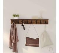 vidaXL Perchero de pared Montada en la pared Roble ahumado