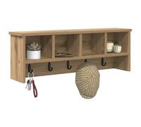 vidaXL Perchero de pared Montada en la pared Roble artisan