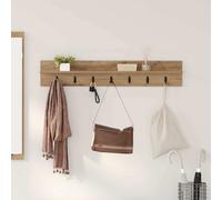 vidaXL Perchero de pared Montada en la pared Roble artisan