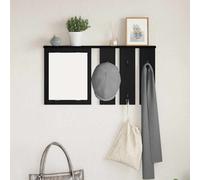 vidaXL Perchero de pared Montada en la pared Roble negro