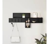 vidaXL Perchero de pared Montada en la pared Roble Negro