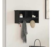 vidaXL Perchero de pared Montada en la pared Roble Negro