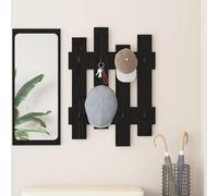 vidaXL Perchero de pared Montada en la pared Roble Negro
