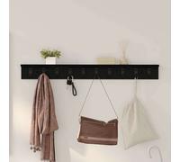 vidaXL Perchero de pared Montada en la pared Roble Negro