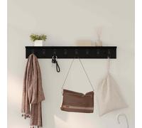 vidaXL Perchero de pared Montada en la pared Roble Negro