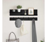 vidaXL Perchero de pared Montada en la pared Roble Negro