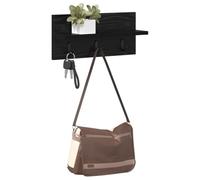 vidaXL Perchero de pared Montada en la pared – Roble, Negro