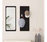 vidaXL Perchero de pared Montada en la pared Roble Negro