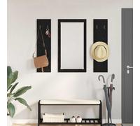 vidaXL Perchero de pared Montada en la pared Roble Negro