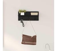 vidaXL Perchero de pared Montada en la pared Roble Negro
